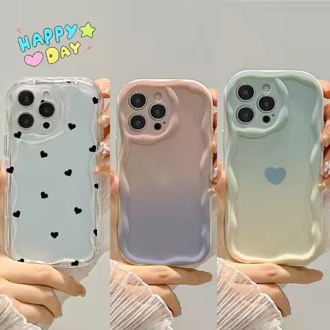 Gradient Love Heart Case For OPPO Reno 14F 12F 11F 13F 13 14 12 11 A5 Pro A58 A78 A38 A79 A60 Realme