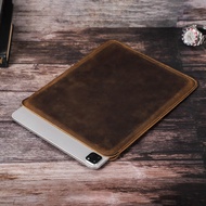 For iPad Pro 12.9 inch Tablet Sleeve ELVEV Leather Protective Bag Coffee