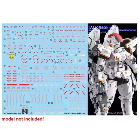 YAN Waterslide Decals High Precision Fluorescent Water Decals For RG 1/144 Tallgeese EW OZ‑00MS Hobb