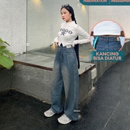 Code D98U JINISO Highwaist Adjustable Super Baggy Jeans 88 HIBERNATION