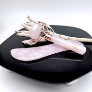 輪轉。按摩 有冰裂 美容儀 緊緻提拉 l 粉水晶滾輪按摩棒組 l