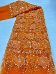 AT2815 Nigerian Groom Lace Fabric With Sequin 2026 Hig-End Luxury Embeoidery French Beads Mesh Fabri