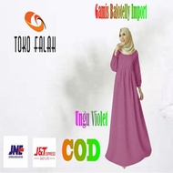 Gamis Balotelly Import warna Ungu Violet