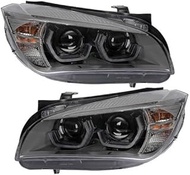 2 PCS Headlights Compatible For BMW X1 2010-2015 E84 halogen headlights Headlight DRL Turn Signal Hi