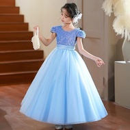 สไตล์เจ้าหญิงเลื่อมชุดราตรีไวโอลินชุดประสิทธิภาพ Talent Show กระโปรงยาวงานแต่งงานและโอกาสสําคัญเด็ก 