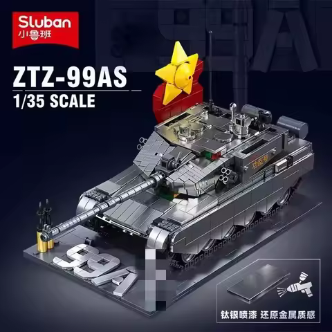 SLUBAN M38-B1234 ZTZ-99AS Main Battle Tank Metal Paint 1:35