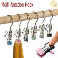 Stainless Steel Hooks Multipurpose Clothing Pants Underwear Socks Clip / Photo Towel Clips Holder Ho