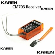 KAREN1 CM703 Receiver, Plastic Orange PPM Output Receiver, RC Parts 2.4Ghz 7 Channel RC Receiver DSM