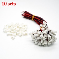 10 Sets/Lot  26AWG JST XH2.54 2 Pin Connector Plug Wire Cable 100mm Length Male Female Plug Socket