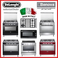 (Fast Ship) Delonghi 4burner/ 90cm Oven, 90cm Range Cooker S/S, Black/ Red(Made In Italy)