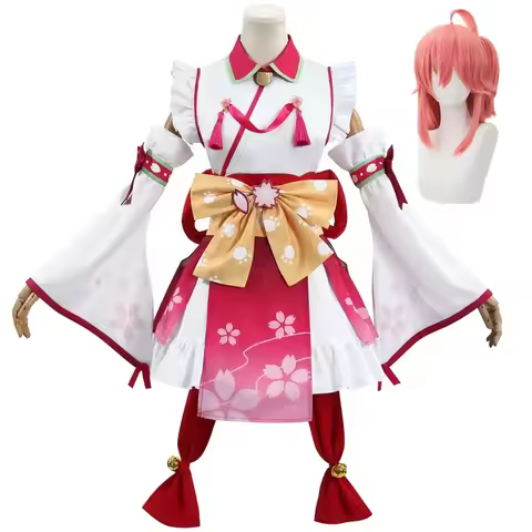 Sakura Miko wig Shoes VTuber Hololive Performance Cosplay Costume Halloween Christmas Fancy Party Pr