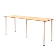the good wood โต๊ะทำงาน โต๊ะคอมพิวเตอร์ โต๊ะเขียนหนังสือ หนา 2.5 cm. ไม้พาราแท้ พร้อมขา IKEA โดนน้ำได้ไม่พอง 40x200 cm. ทำสี/No.1 + 5ขาขาว