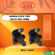 100% BRAND 555 JAPAN LOWER ARM BALL JOINT SBH572 FOR HONDA CIVIC TRO (2012) FB4 16MM