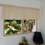ผ้าม่านสั้น ม่านครึ่งหน้าต่าง ผ้าฝ้ายทอทึบสีดิบใช้บังเคาร์เตอร์ครัว หรือช่องต่างๆได้ SMD60