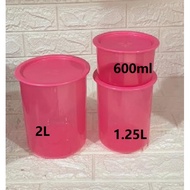 ready stock - Tupperware pink  one Touch container 3pcs/set