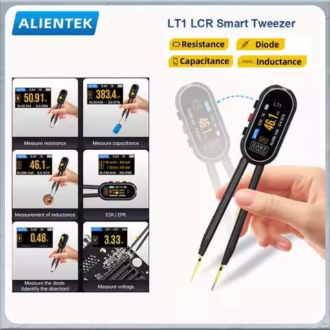 ALIENTEK LT1 LCR Smart Bridge Tweezer LCR SMD ESR Tester Resistance Capacitance Inductance Continuit