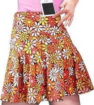 60s 70s Retro Outfit for Women Halloween Hippie Costume Boho Flower Tennis Skirt Outfit Dress for Party