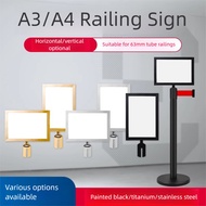 Isolation zone stainless steel A3 and A4 signs, telescopic isolation zone signs
