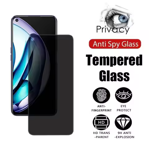 Privacy Screen Protector For Realme C55 C53 C35 C31 C25Y C25S C21Y Anti-Spy Tempered Glass For Realm