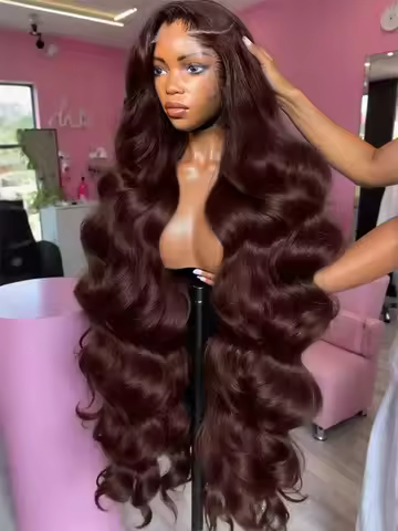 Chocolate Brown Lace Front Wigs Glueless HD 13x6 13x4 30 Inch Lace Frontal Wig Vietnamese Body Wave 