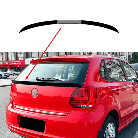 For Volkswagen Polo MK5 6R 6C 2009-2017 High Quality ABS Rear Wing Roof Rear Box Decorated SPOILER