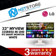 LG 32” MYVIEW 32SR85U 4K UHD IPS SMART MONITOR WHITE - 32SR85U-W.ATS