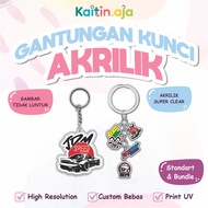 GANTUNGAN Acrylic Round Keychain Keychain + JDM Japan Domestic Market Sticker