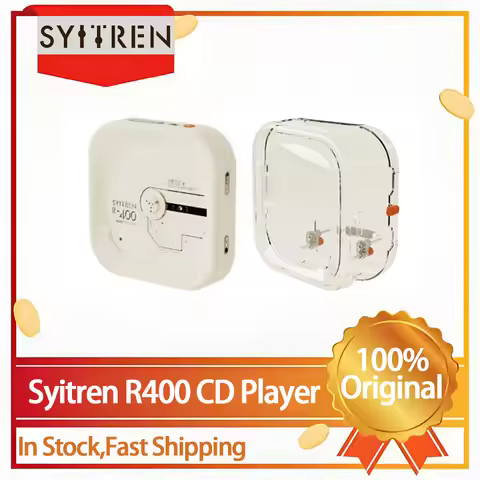 Original Syitren R400 Retro Bluetooth CD Player,Rechargeable High Quality Player Support Wired Conne