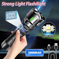 Super Bright Lumen LED XHP90 Lampu Suluh 5 Modes Zoomable Flashlight USB Rechargeable waterproof Tac