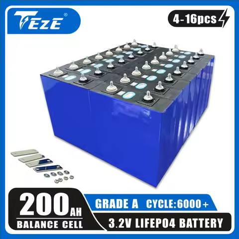 3.2V 202AH LifePO4 Battery LISHEN 200Ah Deep Cycle Rechargeable Bateria DIY 12V 24V 48V for RV EV Bo