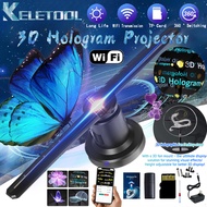 3D Hologram Projector 3D WiFi Hologram Fan Holographic Display 356 Lamp Beads Naked Eye Air Imaging 