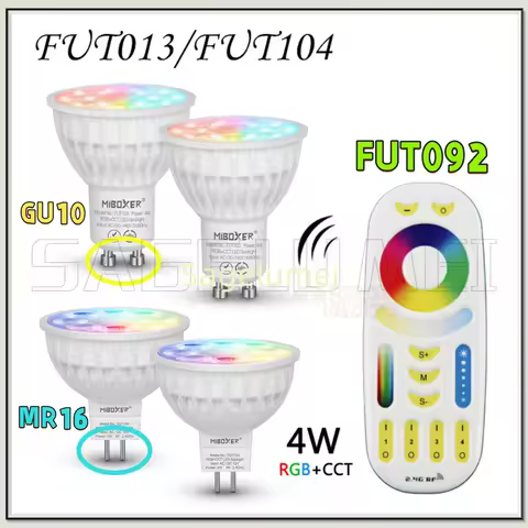 Mi Light AC85-265V 4W Led Bulb Dimmable MR16 GU10 RGB+CCT(2700-6500K) Spotlight Indoor Decoration + 