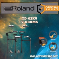 Roland TD-02KV V-Drums Electronic Drum Kit With RH5 Headphone, T1D Drum Throne And Drumstick ( TD 02