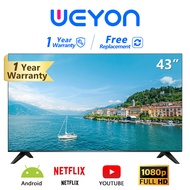 WEYONทีวี 32/40/43 นิ้วถูกๆ Smart TV โทรทัศน์จอแบนแอนดรอยสมาร์ททีวีHD Ready YouTube/Internet/WifiฟรีสายHDMI (2xUSB 2xHDMI)รับประกัน1ปี