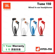 JBL - Tune 110 有線 3.5mm 耳機孔 入耳式 耳機 - 黑色