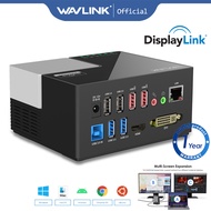 Wavlink Universal USB 3.0 DisplayLink 2k Dual 1080p Video Docking Station with DVI / HDMI, USB Hub, 