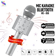 Microphone Karaoke Mic Bluetooth Ws 858 Speaker Mik Ws 858 Mikropon Blutut Karoke Wireless Sepiker J