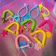Colorful Keychain Spiral Keychain Kpop Cute charms For bags