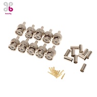 [Baosity] 10 Pack Professional BNC Male Crimp-On Connector BNC Plug Crimp Adapter