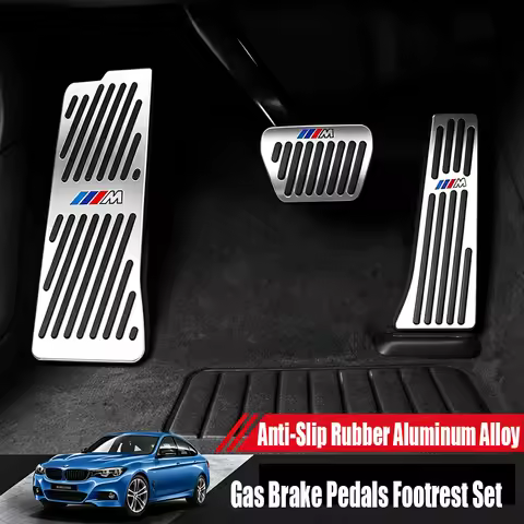 Car Aluminum Alloy Pedals Cover Brake Pedal Cover Acessories Set For BMW E90 G80 M3 G30 M5 F82 F83 F