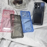 Oppo A3X A3 A40 A80 Reno 13 13F A5 Wallet Cards Slot Holder Clear Shockproof Soft TPU Case Cover