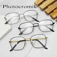 [6639] Kacamata Photocromic Optik Wanita Pria Gaya Korean Antiradiasi