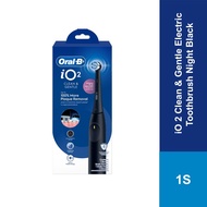 Oral-B iO 2 Clean & Gentle Electric Toothbrush Night Black, 1 Handle, 1 Clean & Gum Protect Brush He