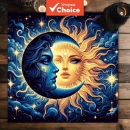 1Pc Sun And Moon Tarot Table Cloth - Mystical Celestial Design