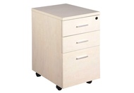 Amercis 3-Drawer Mobile Pedestal for Home and Office Use (Maple)