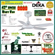 Deka Baby Fan DX Baby White ((42 inch)) DC Motor Ceiling Fan With Remote Control (7 speed + Turbo)