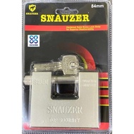 Jumbo Stainless Padlock 84 mm 5 keys SNAUZER Top Security Anti Rusttheft Home Fence Panzer Panzer Ju