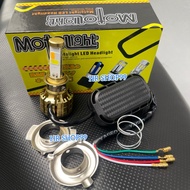 H6 H4 3-sided 3-color Motolight Dc Motorcycle Car Led Headlight