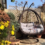 ST/🎽Hanging Basket Rattan Chair Lazy Chair Rocking Chair Balcony Swing Cradle Chair Courtyard Double Hanging Chair Indoo