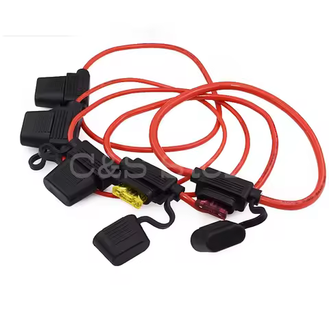 Waterproof 32V Mini Small Medium Auto Fuse Holder 18/1614/12/10AWG And Car Blade Fuse 3A 5A 7.5A 10A